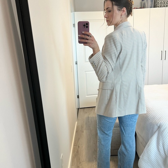 Double breasted Zara blazer - beige with gold buttons - Picture 7 of 12